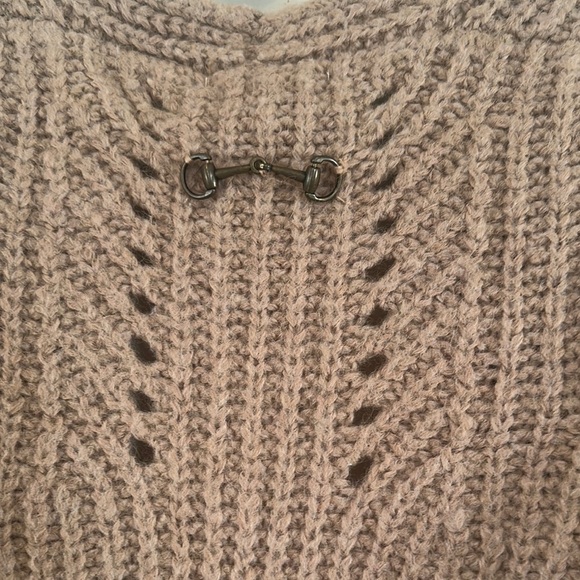 Chico's Tan Ribbed Knit Open Front Cardigan Sweater - Picture 3 of 7